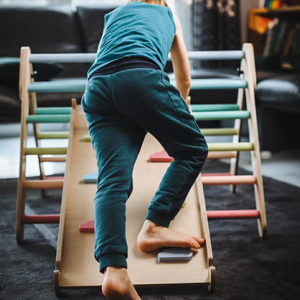 Clearance Toboggan et mur d'escalade 2 en 1 Pickler multicolore pastel Parcours De Motricité