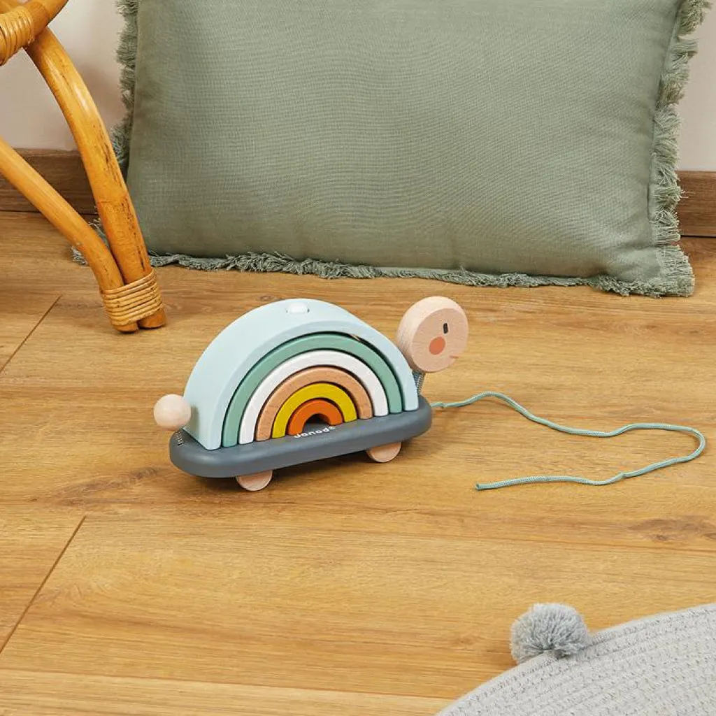 Tortue arc-en-ciel empilable à rouler Sweet Cocoon Jouet À Empiler