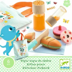 New Tote bag pique-nique Chaton Dînette Et Aliments Factices