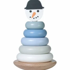 Discount Tour à empiler en bois Bonhomme de neige Jouet À Empiler