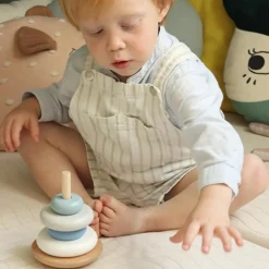 Discount Tour à empiler en bois Bonhomme de neige Jouet À Empiler