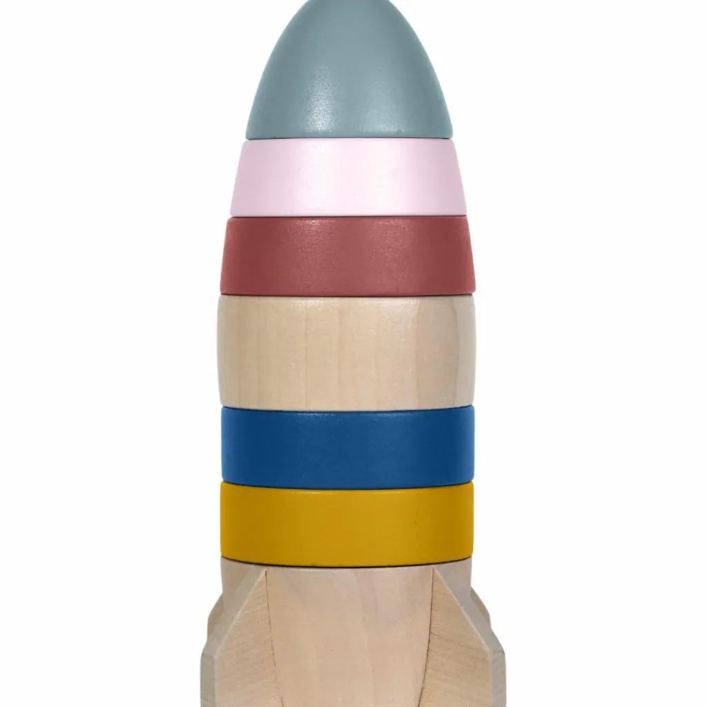 Hot Tour à empiler en bois Fusée Jouet À Empiler