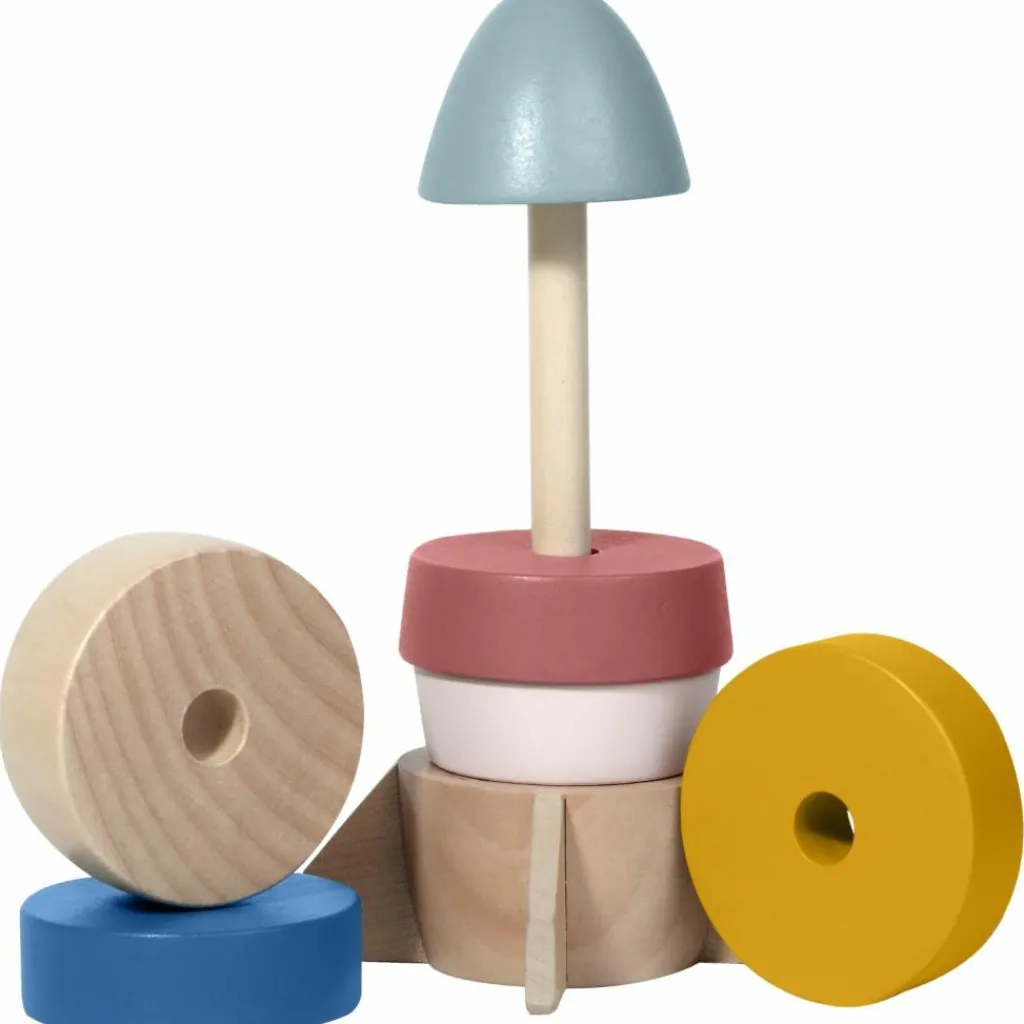 Hot Tour à empiler en bois Fusée Jouet À Empiler