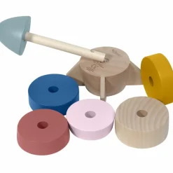 Hot Tour à empiler en bois Fusée Jouet À Empiler