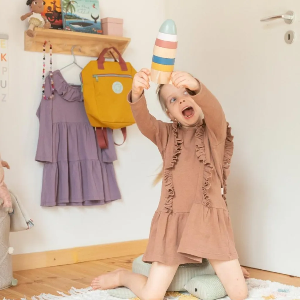 Hot Tour à empiler en bois Fusée Jouet À Empiler