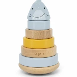 New Tour à empiler en bois Mr. Shark Jouet À Empiler