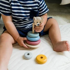 Hot Tour à empiler en bois Ours Jouet À Empiler