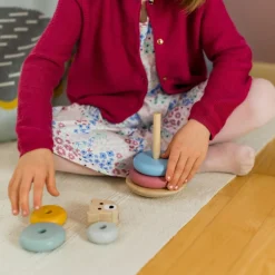 Hot Tour à empiler en bois Ours Jouet À Empiler