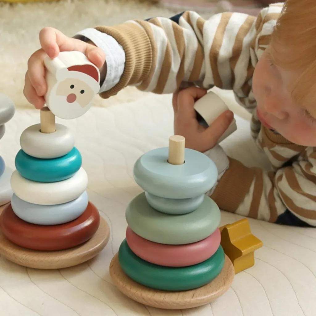 Online Tour à empiler en bois Père Noël Jouet À Empiler