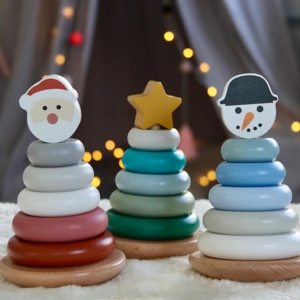 Online Tour à empiler en bois Père Noël Jouet À Empiler