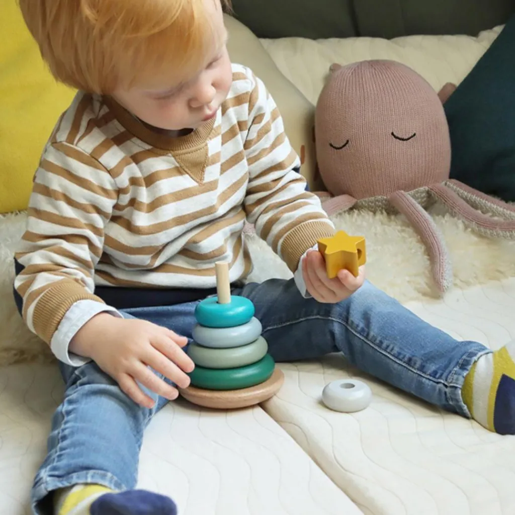 Discount Tour à empiler en bois Sapin Jouet À Empiler