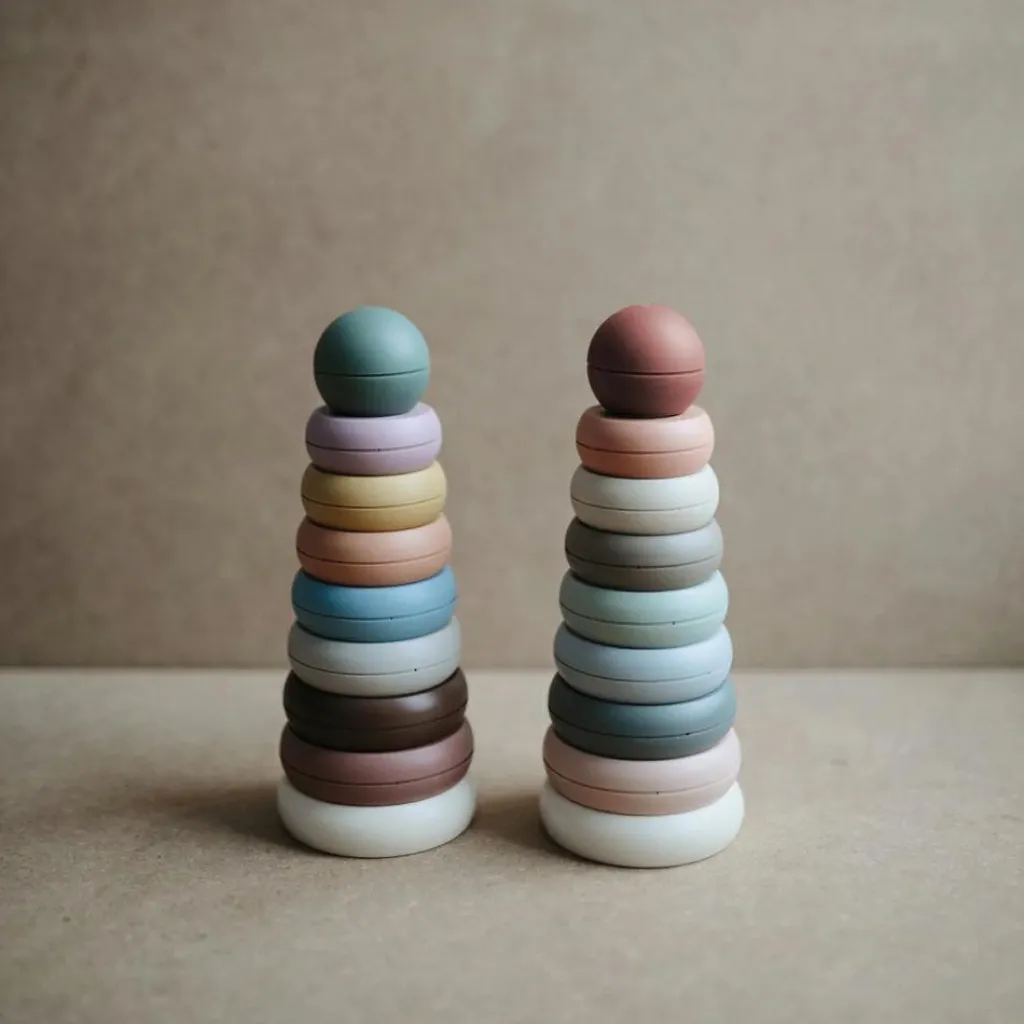 Hot Tour à empiler Rings Rustic Jouet À Empiler