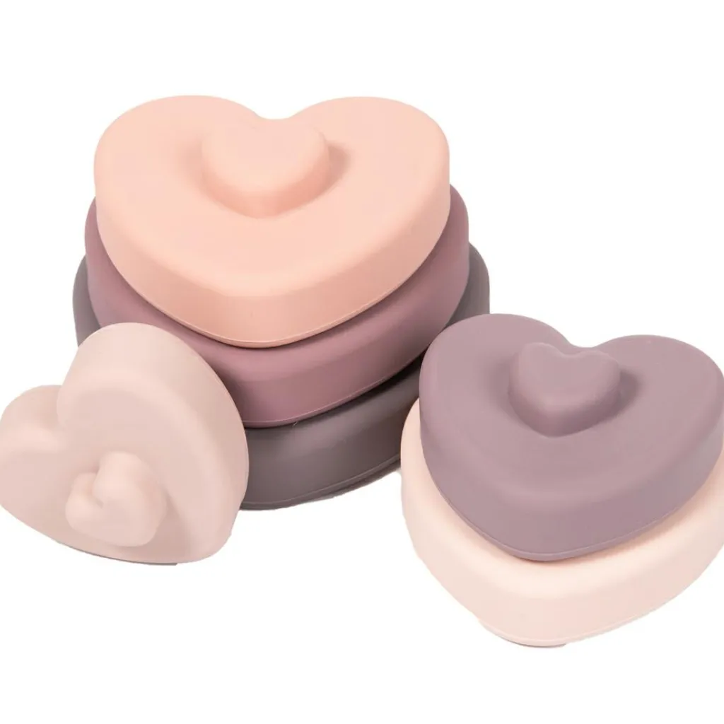 Discount Tour coeurs à empiler en silicone Jouet À Empiler