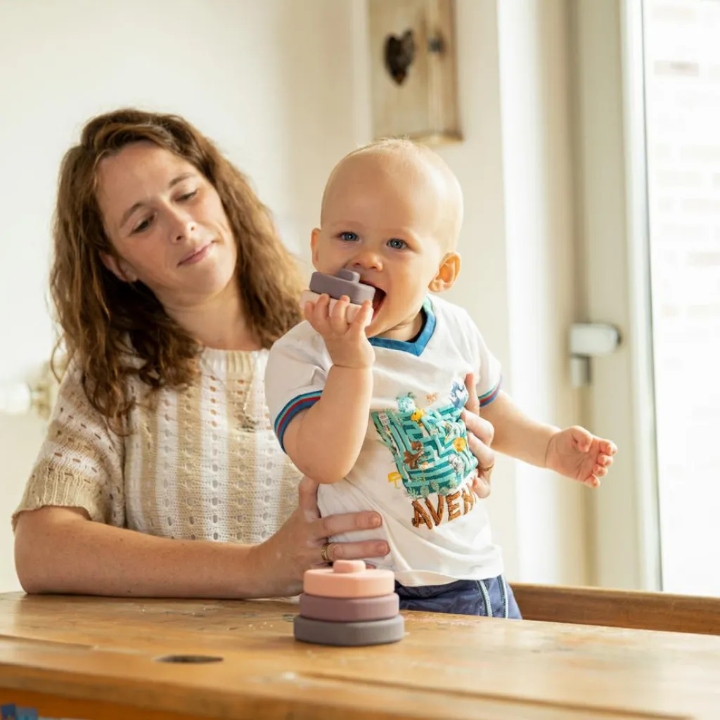 Discount Tour coeurs à empiler en silicone Jouet À Empiler