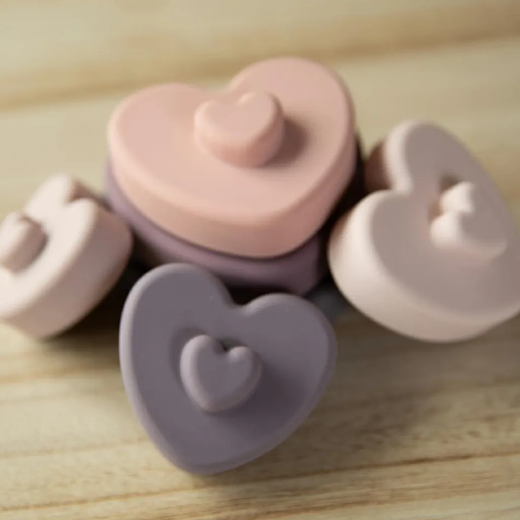 Discount Tour coeurs à empiler en silicone Jouet À Empiler