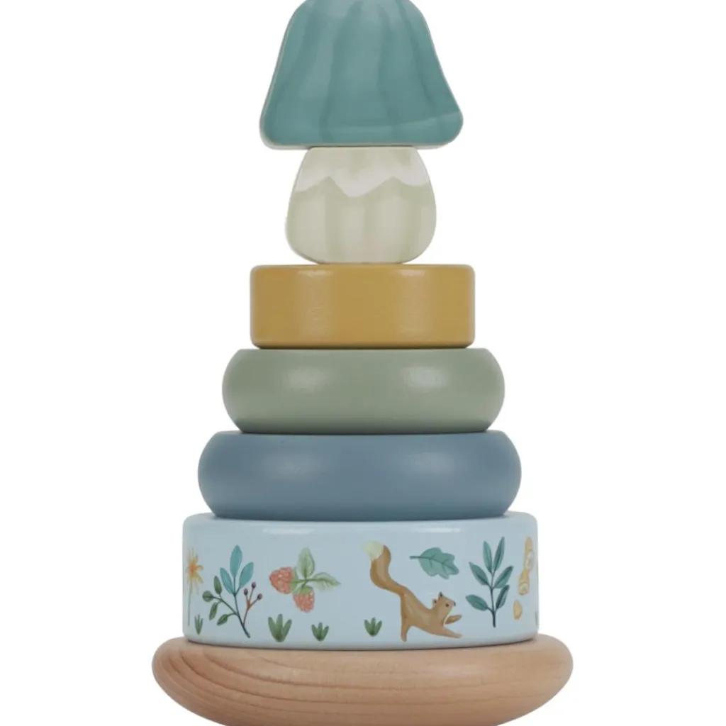 Sale Tour d'anneaux à empiler en bois FSC Forest Friends Jouet À Empiler