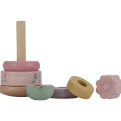 Hot Tour d'anneaux à empiler en bois FSC Fairy Garden Jouet À Empiler