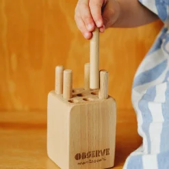 Discount Tourillon - Jeu en bois pour développer la motricité fine Jouet À Encastrer