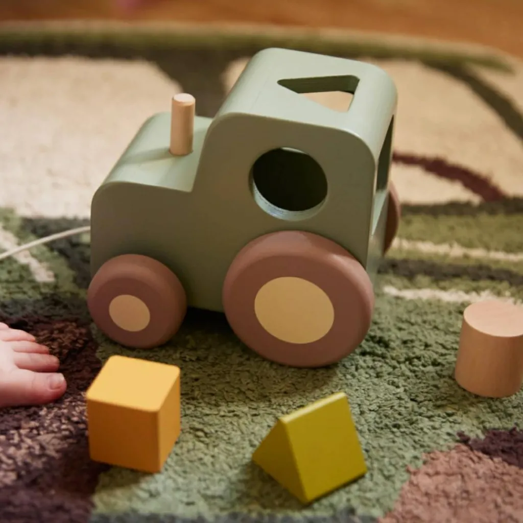 New Tracteur à tirer avec trieur de formes Jouet À Tirer / Pousser