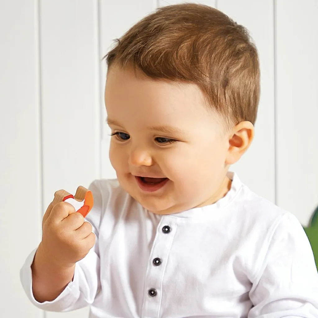 New Tracteur en bois à tirer Ferme (7 pièces) Jouet À Tirer / Pousser