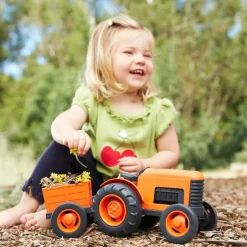 Discount Tracteur orange et gris Petites Voitures, Véhicules Et Circuits