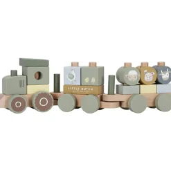 Discount Train à blocs en bois tracteur Little Farm Jeu De Construction
