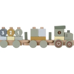 Discount Train à blocs en bois tracteur Little Farm Jeu De Construction