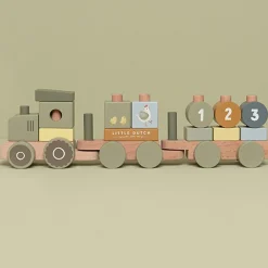 Discount Train à blocs en bois tracteur Little Farm Jeu De Construction