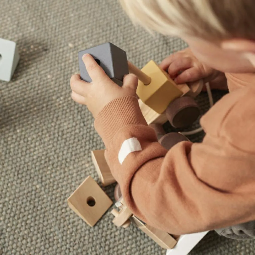 Online Train blocs de construction avec cubes naturel Jeu De Construction
