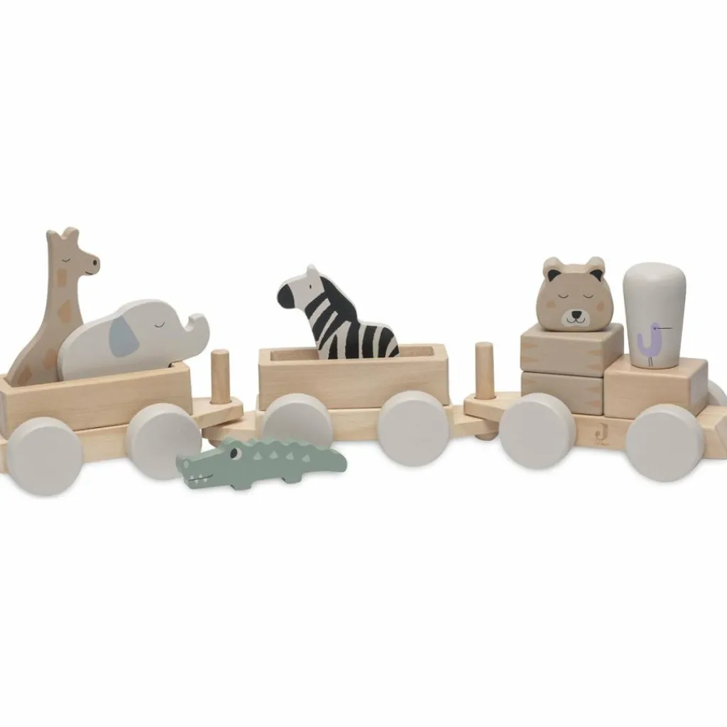 Train de construction en bois Jungle Jambo Jeu De Construction