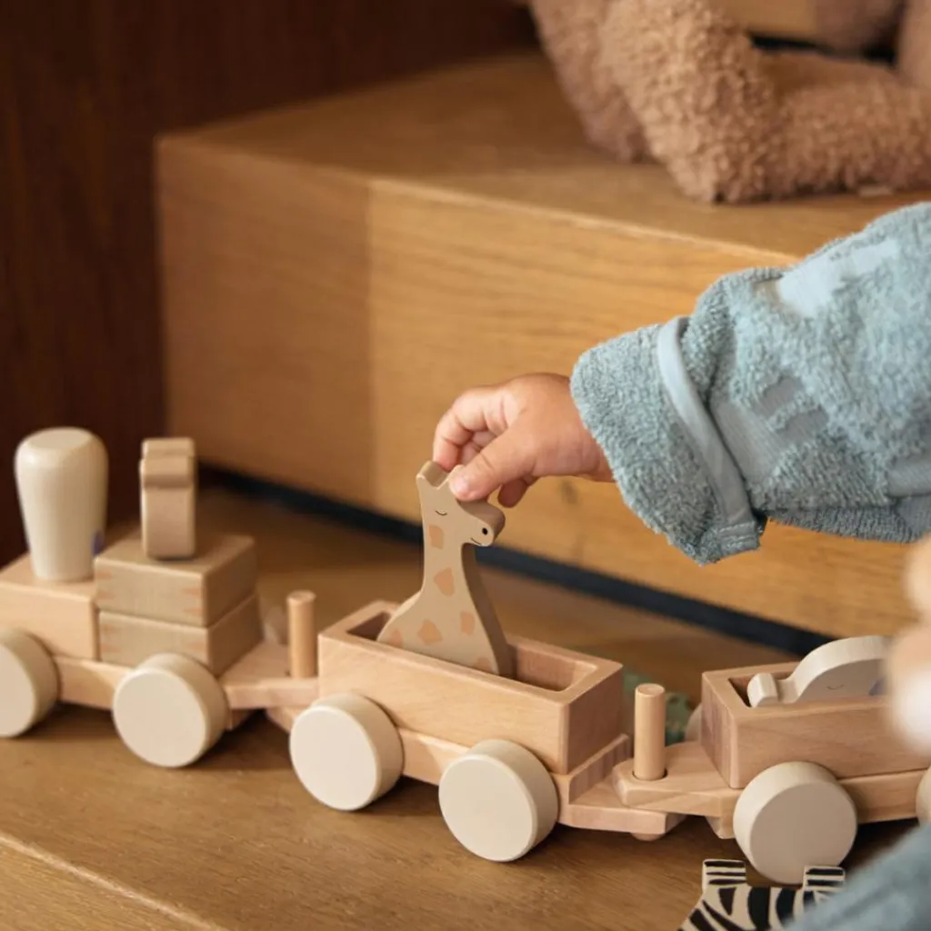 Train de construction en bois Jungle Jambo Jeu De Construction