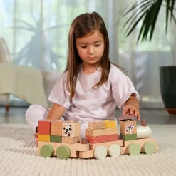 Hot Train de construction en bois Boho Chic Jeu De Construction