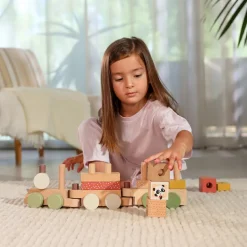 Hot Train de construction en bois Boho Chic Jeu De Construction