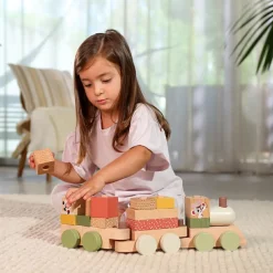 Hot Train de construction en bois Boho Chic Jeu De Construction