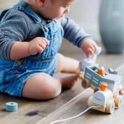 Sale Train en bois Les animaux du zoo Jouet À Empiler