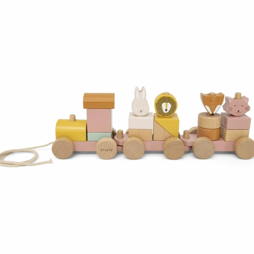 Discount Train en bois Mrs. Cat Jeu De Construction