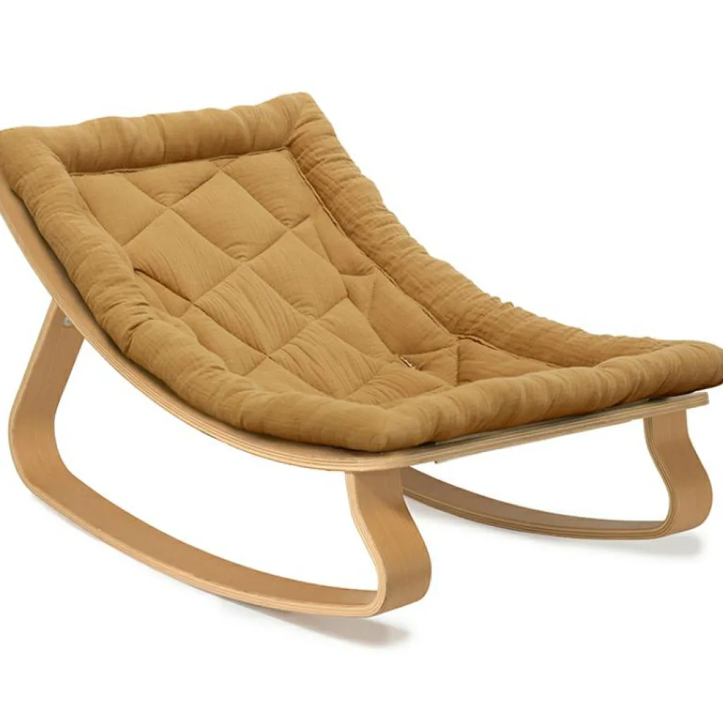 Transat à balancement en bois de hêtre Levo Camel Transat