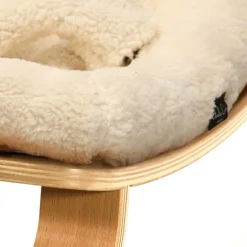 Outlet Transat à balancement en bois de hêtre Levo Fur Milk Transat