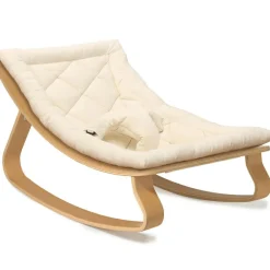 Hot Transat à balancement Levo organic milk en bois de hêtre Transat