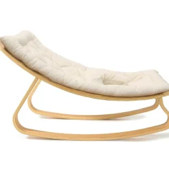 Hot Transat à balancement Levo organic milk en bois de hêtre Transat