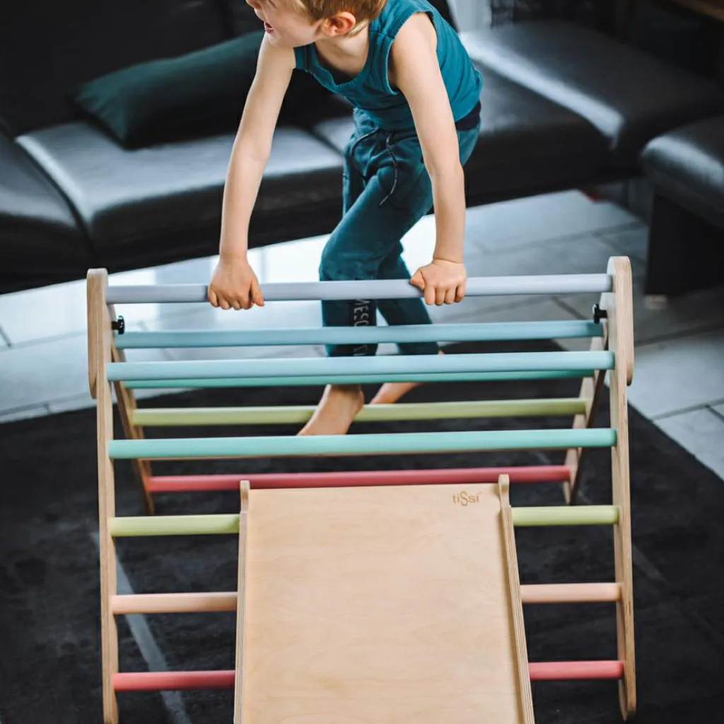 Hot Triangle à grimper Pickler multicolore pastel Parcours De Motricité