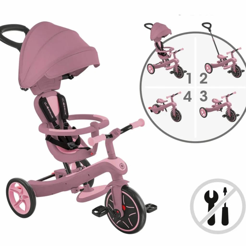 New Tricycle Trike Explorer 4 en 1 eco-logic Framboise Tricycle