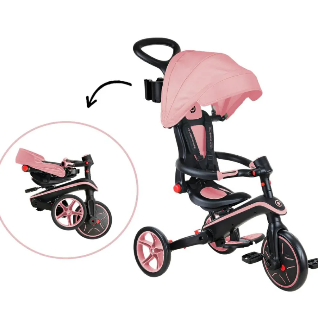 Online Tricycle Trike Explorer Foldable 4 en 1 Pastel Rose Tricycle