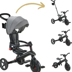 Tricycle Trike Explorer Foldable 4 en 1 Noir-Gris Tricycle