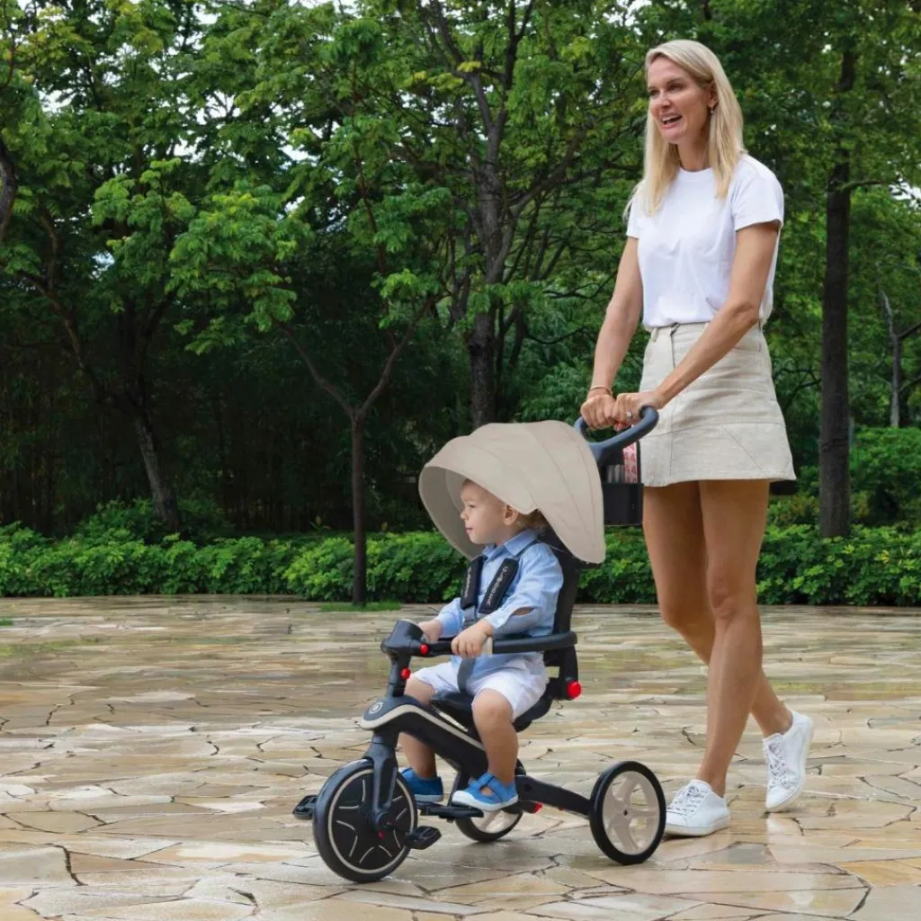 Online Tricycle Trike Explorer Foldable V2 4 en 1 Taupe Tricycle