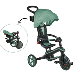Sale Tricycle Trike Explorer Foldable 4 en 1 Olive Tricycle