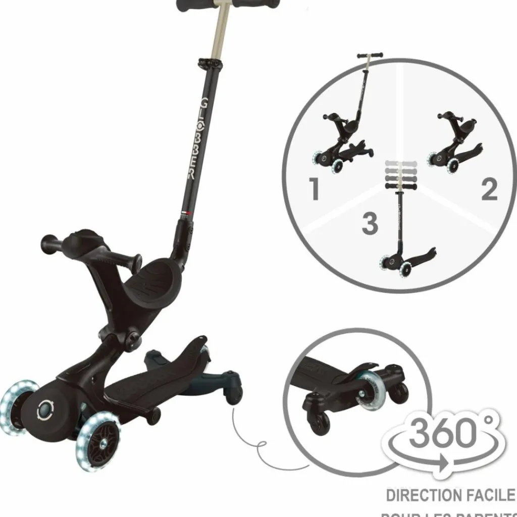 New Trottinette Go up Deluxe Lights 360° Noir Trottinette