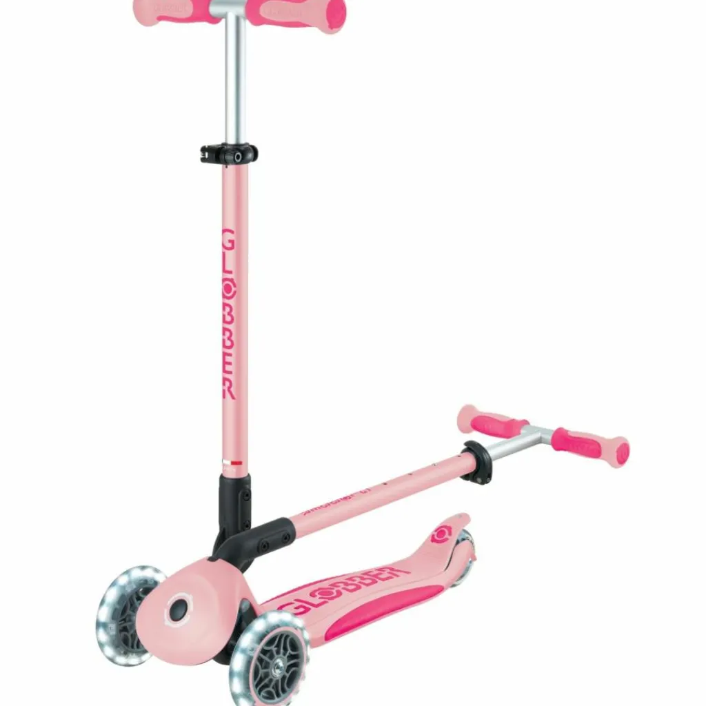 Trottinette Go up Deluxe Lights Pastel Rose Porteur Évolutif En Trottinette