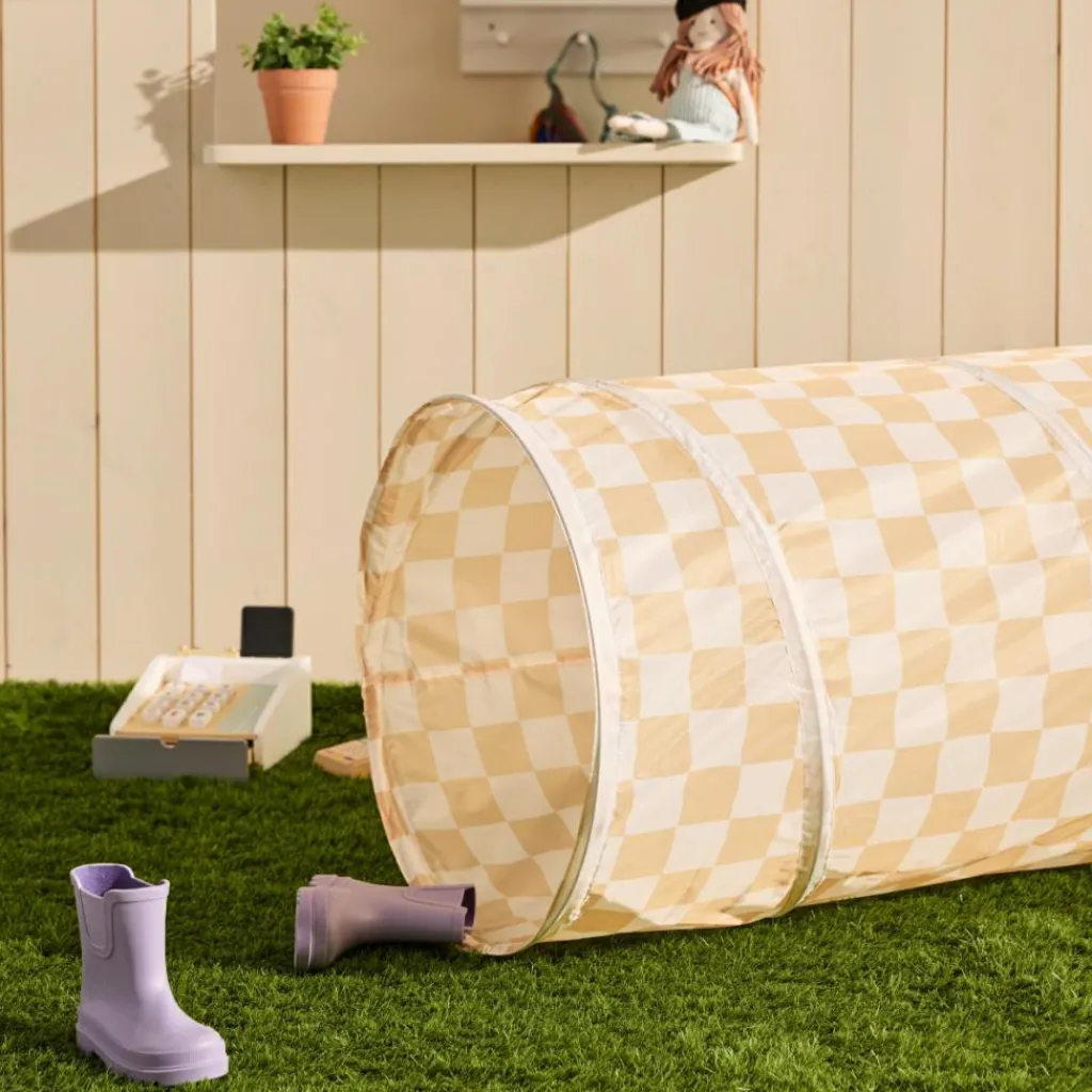 Clearance Tunnel de jeu Jaune à carreaux Parcours De Motricité
