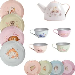 Valise dînette service à thé Les Rosalies Dînette Et Aliments Factices